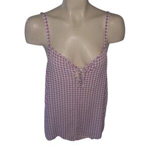Pink & White Gingham Sleeveless blouse With Adjustable Straps By Torrid Size‎
